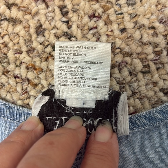 Plaza South Embroidered Long Blue Denim Dress. 1999. 10 Petite. Y2K - Picture 6 of 10